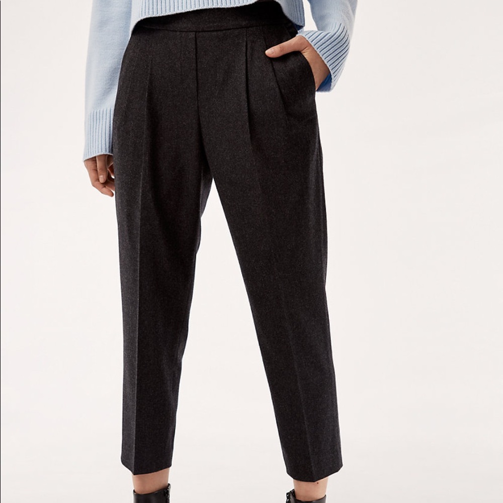 Aritzia Babaton COHEN Wool Trousers Black